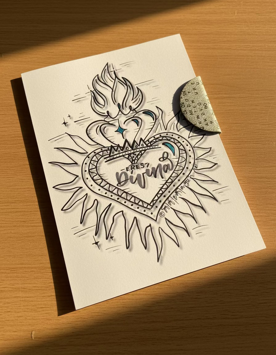 Divina Sagrada Greeting Card