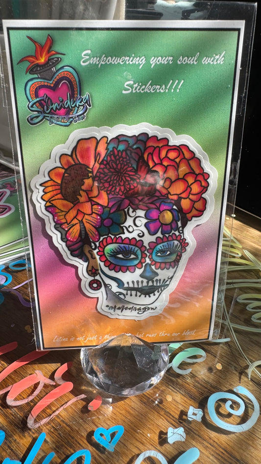 Bella Dia de los Muertos DieCut Sticker