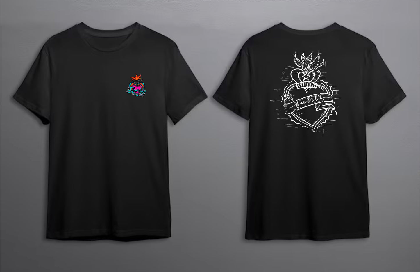 Fuerte Sacred Heart Black T-shirt