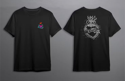 Fuerte Sacred Heart Black T-shirt