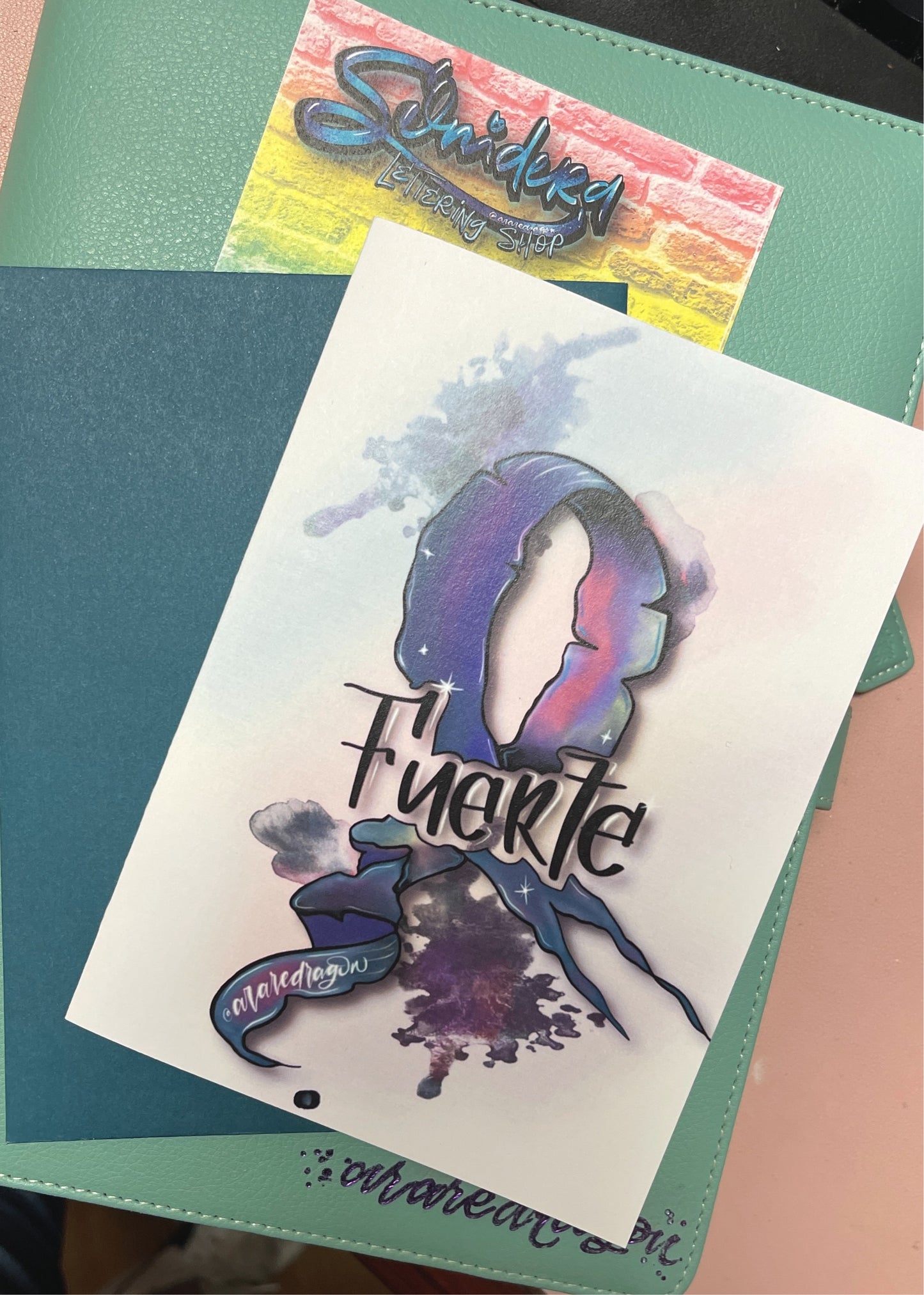 Fuerte Cancer Ribbon Greeting Card