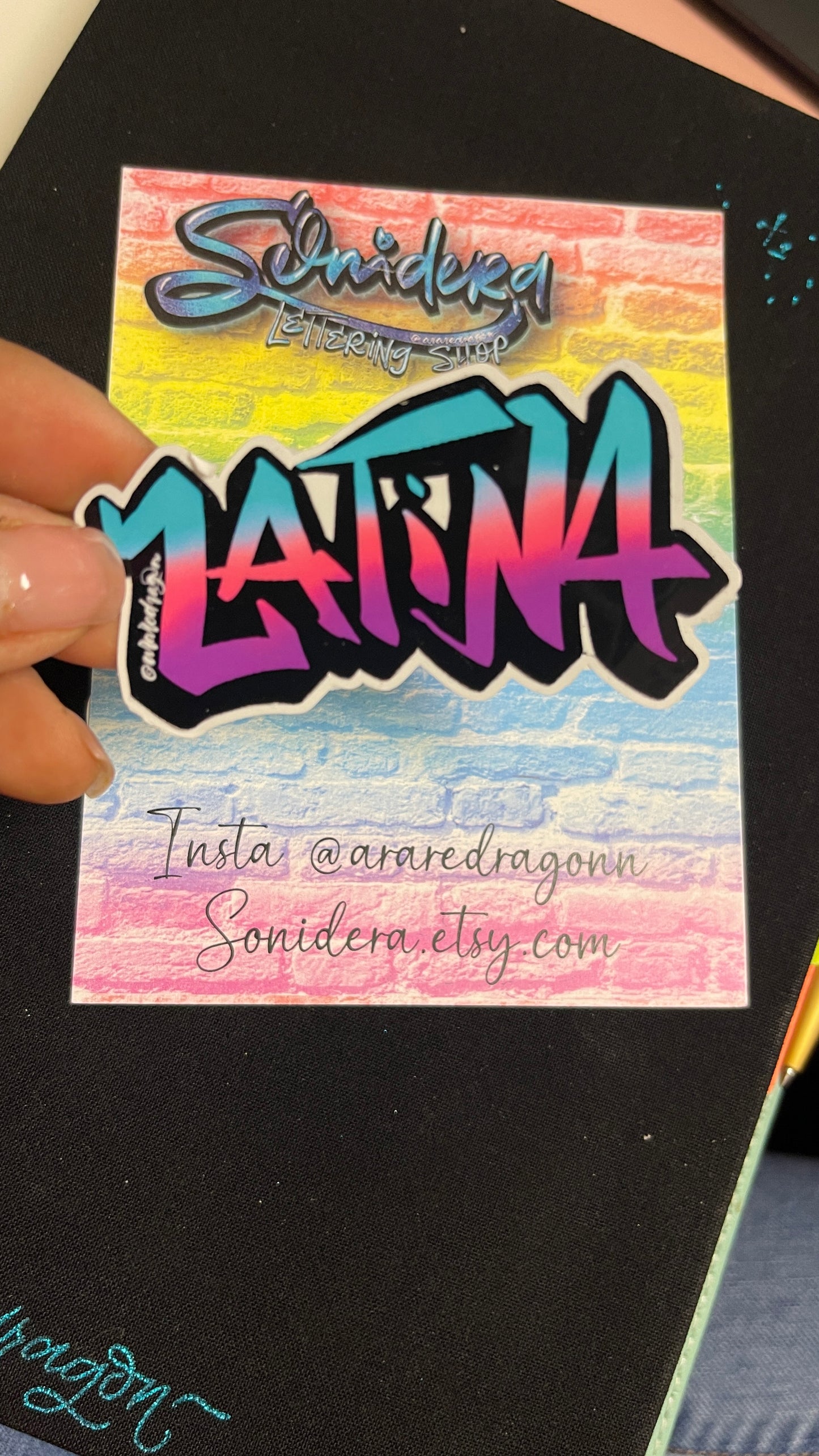 Latina Graffiti Diecut Sticker