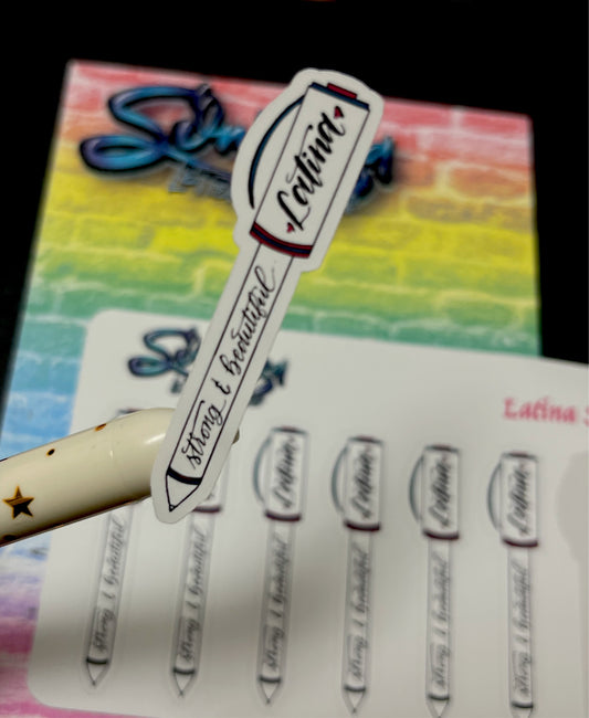 Latina Strength Pen Stickers
