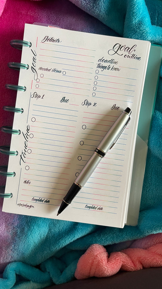 Goal Project Outline Sheets